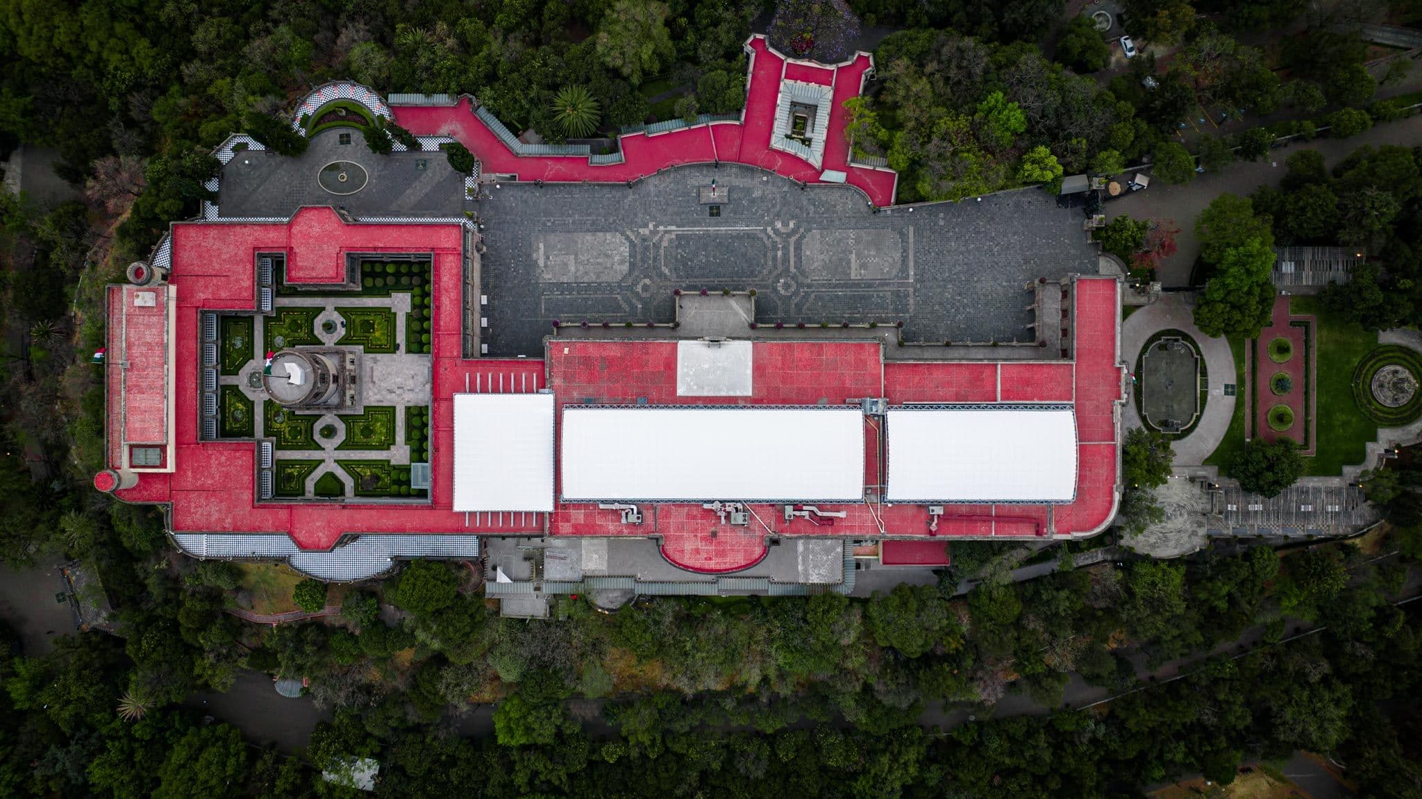 Castillo de Chapultepec · cenital — fotografía aérea con drone de CDMX, 2024