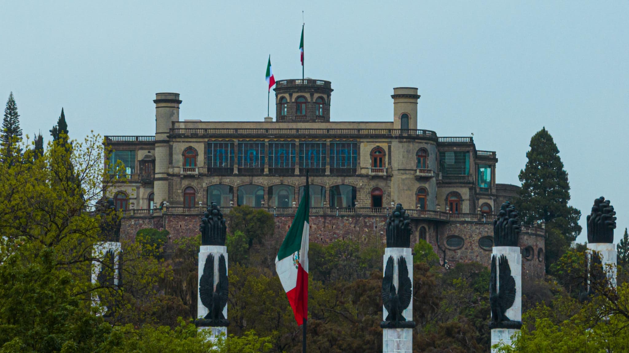 Castillo de Chapultepec — fotografía aérea con drone de CDMX, 2024