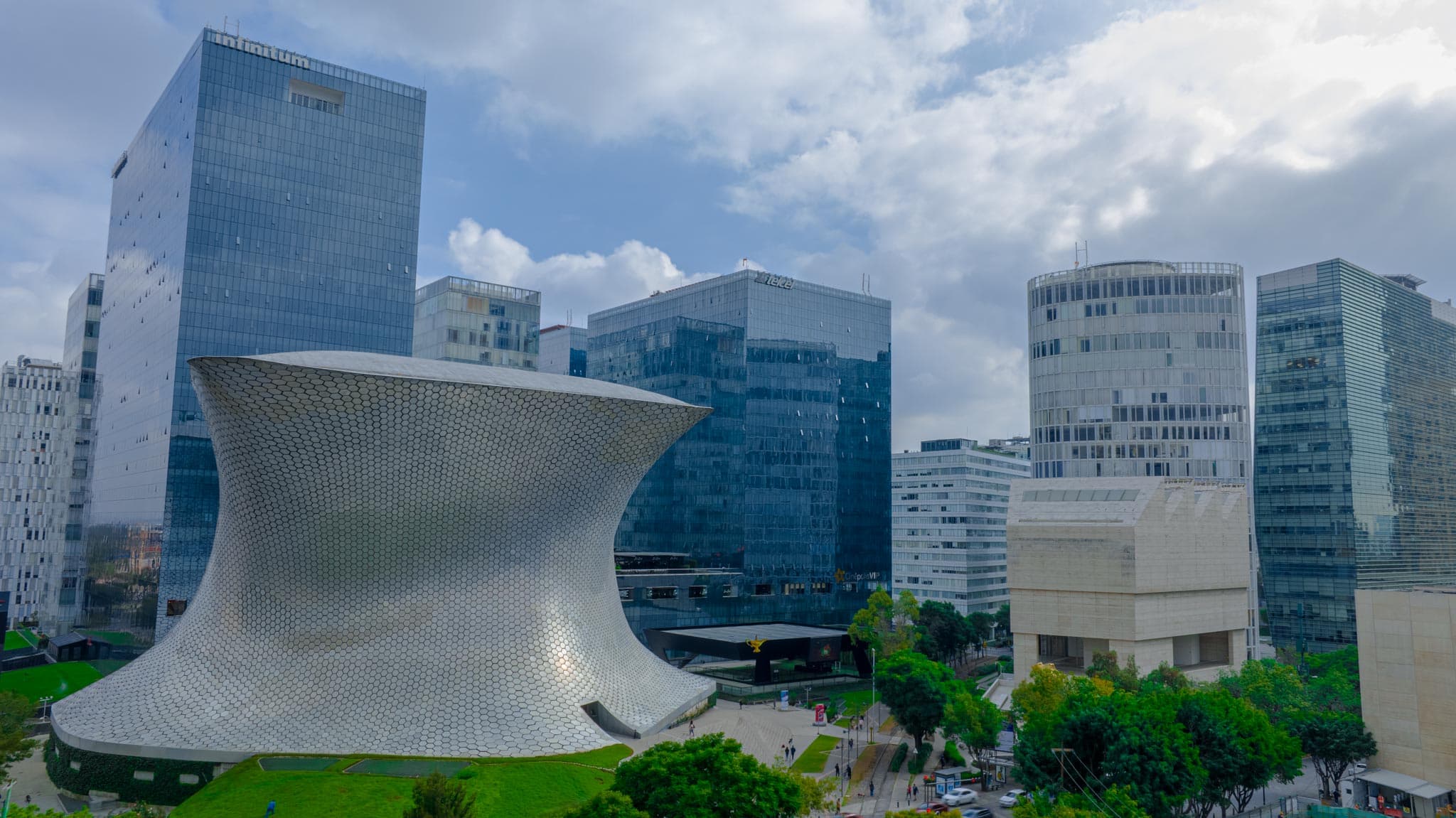 Museo Soumaya, fotografía aérea de CDMX